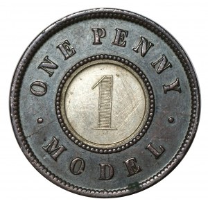 Wielka Brytania, 1 penny 1844 - próba