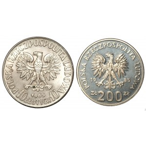 PRL, Zestaw prób 10-200 złotych