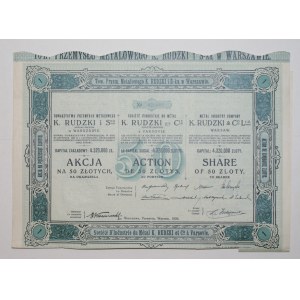 Towarzystwo Przemysłu Meatolwego K. RUDZKI, 50 złotych 1926