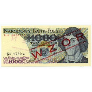 1.000 zloty 1979 - Serie BM 0000000 - MODELLO n. 1782*