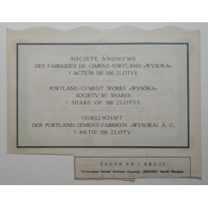 Towarzystwo Fabryk Portland-Cementu Wysoka, 100 złotych