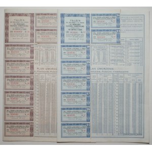 Obligacja 3 % Premjowej Pożyczki Inwestycyjnej 100 zł. w złocie 1935 Em.1 i Em.2 - 2 sztuki