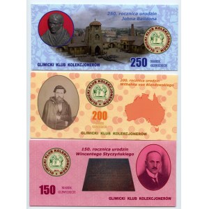 Bony Miejskie w etui 150,200,250 marek GKK 2022 ten sam numer 0053 zestaw 3 szt
