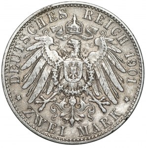 Niemcy, Oldenburg, 2 marki 1901
