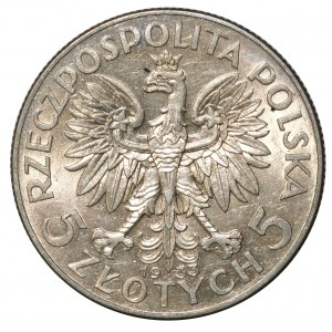 II RP, 5 złotych 1933 Głowa kobiety