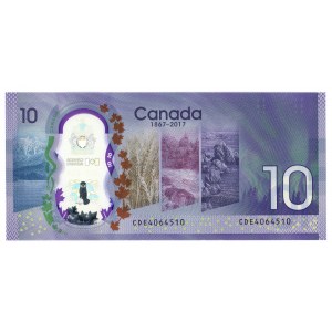 Canada, 10 dollari 2017, polimero