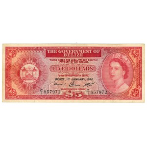 Belize, 5 dollari 1974, serie C/1