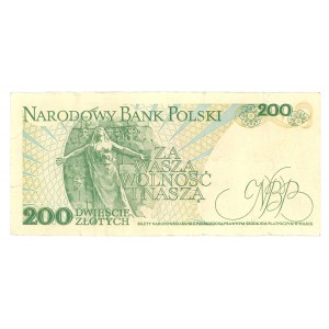 200 złotych 1986 - seria DA - DESTRUKT