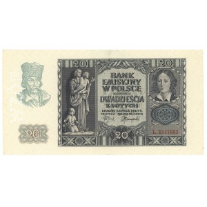 20 złotych 1940 - seria L - WZÓR