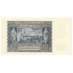 20 złotych 1940 - seria L - WZÓR