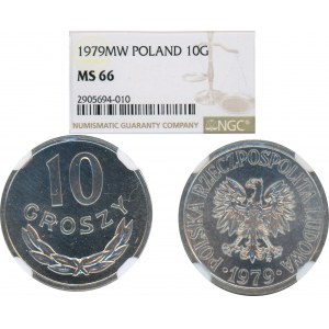 PRL, 10 pennies 1979 - NGC MS66