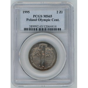 III RP, 2 zlaté 1995 Atlanta, PCGS MS65