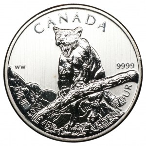 KANADA, 5 dolarů 2012, Příroda Kanada Puma