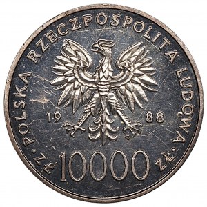People's Republic of Poland, 10,000 zloty 1988, John Paul II
