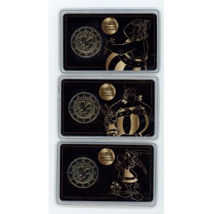 Francie, 2 Euro 2019 Rare - Karty 60th Anniversary theme Asterix Obelix sada 3 kusů