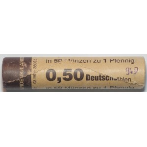 Niemcy, 1 Pfennig 1994r D - wartość 0,5 marki