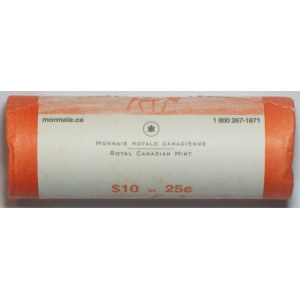 Kanada, 25 centów 2005 Karibu - Rolka Bankowa o wartość 10 $