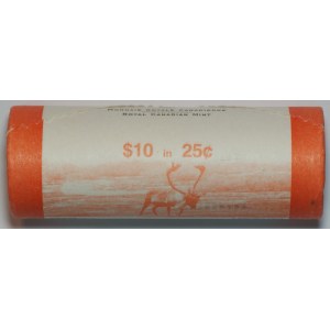 Kanada, 25 centów 2005 Karibu - Rolka Bankowa o wartości 10$