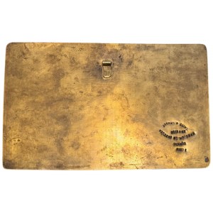 Rusko. Historický bronzový reliéf - bitevní scéna, 1857, manufaktura Wanin a synové