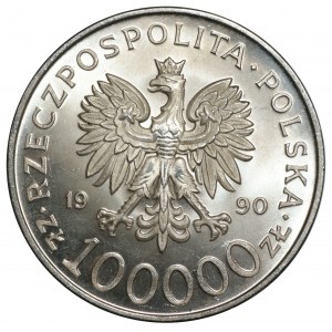 III RP, 100 000 PLN 1990 Solidarita - typ A