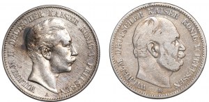 Germany, Prussia, Set of 2 marks 1877 and 1900