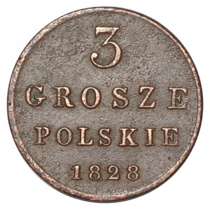 Königreich Polen, Nikolaus I., 3 Pfennige 1828