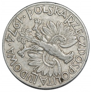 PRL, 5 zlotých 1974 Rybak - twist