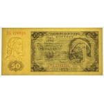 50 zlotých 1948 - série EL - PMG 67