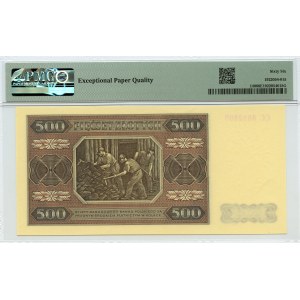 500 gold 1948 - CC series - PMG 66 EPQ - striped paper