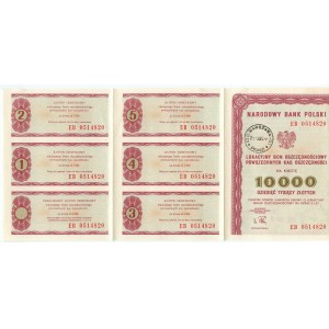 Spořicí poukaz na 5 let 10 000 PLN 1985