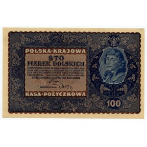100 polských marek 1919 - 1. série W