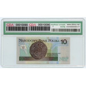 10 zlotých 1994 - Série JL 1915125 - GDA 66 EPQ
