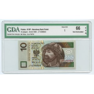 10 zlatých 1994 - JT série 429823 - GDA 66EPQ