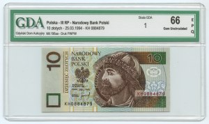 10 gold 1994 - series KH 0884879 - GDA 66 EPQ.