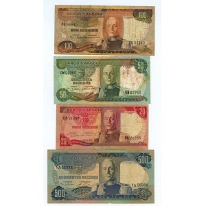 Angola 1972 - banknoty zestaw 4 sztuk