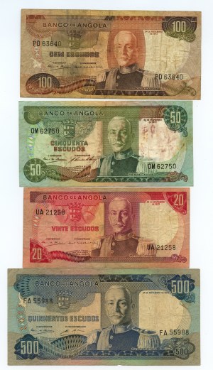 Angola 1972 - banknotes set of 4 pieces