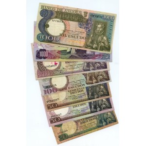 Angola, 20, 50, 100, 500 a 1000 escudos (1972-1973), sada 7 bankovek