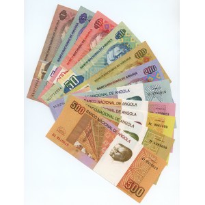 Angola 1999 - 2012 banknoty zestaw 12 sztuk