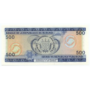 Afrika,Bank Republic of Burundi 500 franků 1988