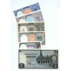 Afrika - Egyptská arabská republika - sada 6 kusů bankovek