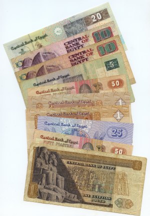 Afrika - Zentralbank von Ägypten - Banknoten Satz von 10 Stück