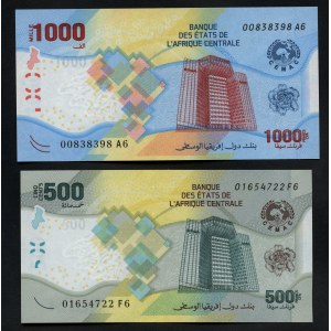 Afryka - Bank Państw Środkowoafrykańskich - Franki zestaw 2 sztuk