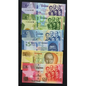 Afrika - Bank of Ghana 2010 - 2019 Cedis bankovky sada 6 kusů