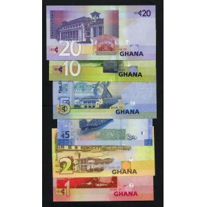 Afrika - Bank of Ghana 2010 - 2019 Cedis bankovky sada 6 kusů