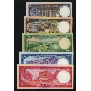 Afrique - Guinée 1975 Billets de banque Ekulele set de 5 pièces