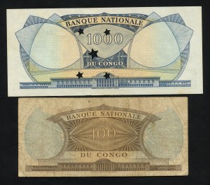 Africa - National Bank of Congo 1961 - 1964 Francs set of 2 pieces