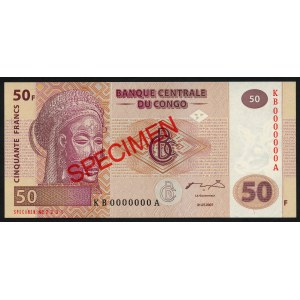 Afrika - Zentralbank von Kongo 50 Francs 2007