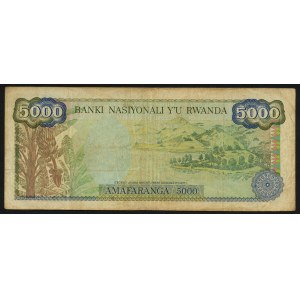 Afryka - Rwanda 5000 Franków -1988