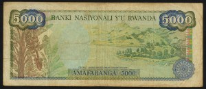 Africa - Rwanda 5000 Francs -1988
