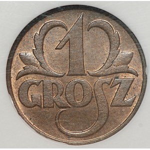 II RP, 1 groš 1931 - NGC MS 64 RB